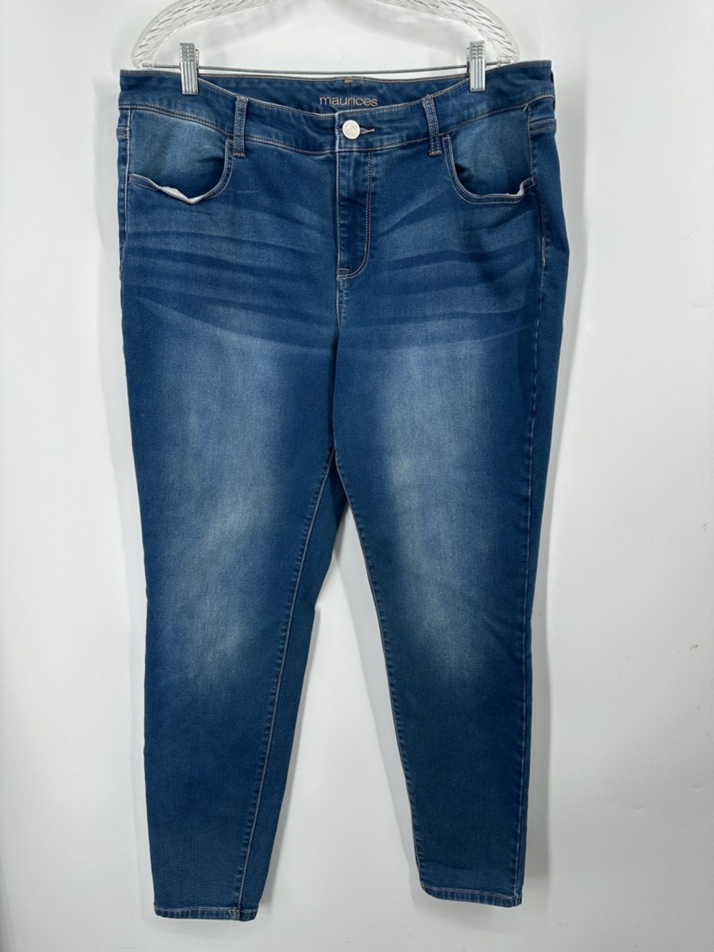 Maurices Blue Stretch Mid-Rise Skinny Jeans